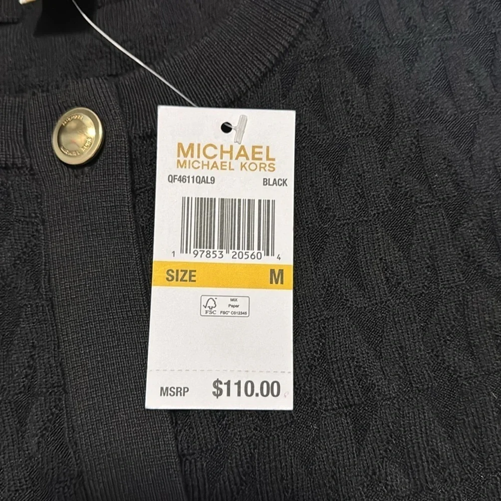 NWT Michael Kors Women Long Sleeves Logo Knitted Sweater